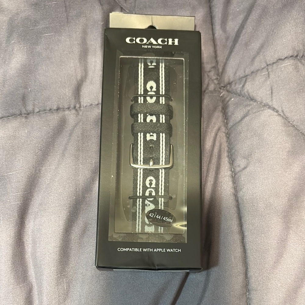 Coach Monochrome Stripe Apple Watch Band